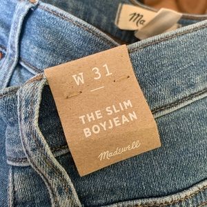 NWT Madewell Slim Boyjean Mayberry wash